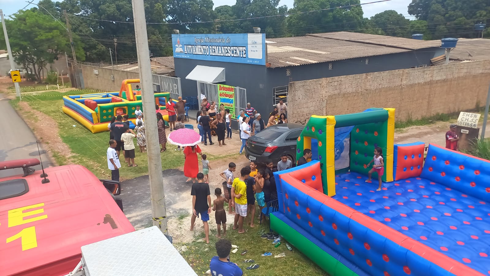 Evento social com crianças da comunidade